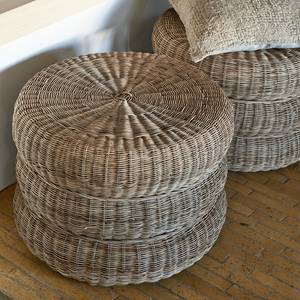 Hocker Rustic Rattan Macaron Braun - Rattan - Holzart/Dekor - 60 x 45 x 60 cm