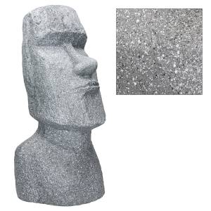 Moai Rapa Nui Kopf Figur 28x25x56cm Grau Grau - Kunststoff - 19 x 54 x 27 cm