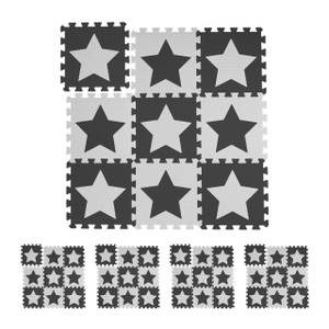 45x pièces de tapis de jeu blanc-gris Gris - Blanc
