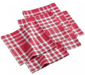 Stoffserviette Scott 6er Set Rot - Weiß - Textil - 45 x 1 x 45 cm