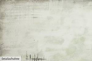 Tableau peint à la main L'allusion vague Beige - Gris - Bois massif - Textile - 80 x 80 x 4 cm