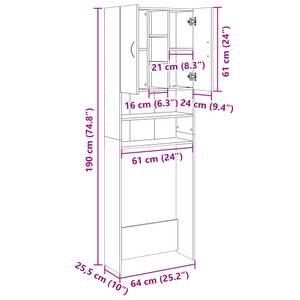 Waschmaschinenschrank 3008177 Eiche Sonoma Dekor