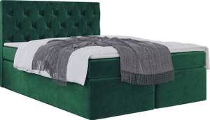 Boxspringbett mit Topper BOREO Grün - Breite: 120 cm - H4