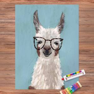 Lama mit Brille II 45 x 60 cm