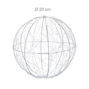 Boule décorative à LED 20 cm de diamètre 1 set