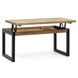 Table Basse relevable 50x100 x52 NG-EV Noir - Bois massif - Bois/Imitation - 100 x 62 x 50 cm