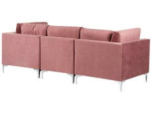 Canapé avec pouf EVJA Rose foncé - 235 x 85 cm