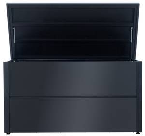 Auflagenbox Abilene Schwarz - Metall - 165 x 69 x 85 cm