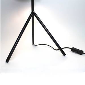 Lampe chevet design à trépied noir Noir - Métal - 35 x 53 x 28 cm