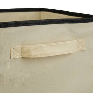 Lot de 6 boîtes de rangement Beige - Noir - Papier - Textile - 28 x 29 x 27 cm