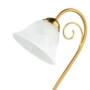 Tischlampe ATHEN Weiß - Glas - Metall - 16 x 43 x 22 cm
