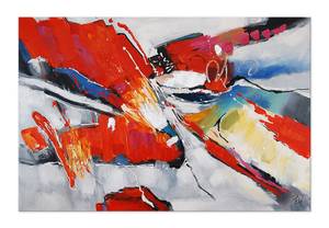 Malerei Abstrakt Rot - Textil - 120 x 80 x 4 cm