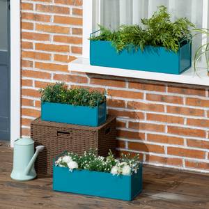 Blumenkasten-Set 845-882V00BU Blau - Metall - 20 x 19 x 55 cm