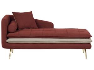 Chaiselongue GONESSE Beige - Gold - Rot - Textil - 164 x 72 x 77 cm