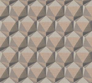 Geometrische Tapete Retro Beige Grau Bronze