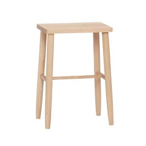 Hocker Folk Beige - Massivholz - 25 x 52 x 35 cm