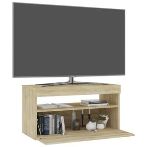 TV-Schrank mit LED-Leuchten D776 Eiche Sonoma Dekor