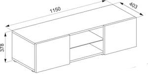 TV-Lowboard Jusa Braun - Eiche Sonoma Dekor