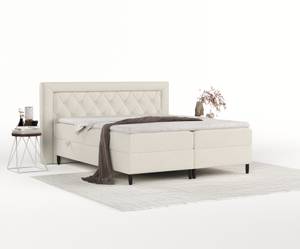 Boxspringbett Avani mit Latex-Topper Beige - Breite: 140 cm