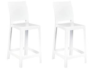 Tabouret de bar WELLINGTON Blanc - Matière plastique - 41 x 99 x 48 cm