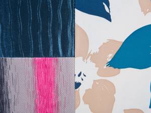 Fauteuil MANDAL Bleu - Vert - Rose foncé - Blanc - Textile - 65 x 86 x 57 cm