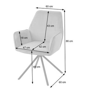 Esszimmerstuhl G67 (6er-Set) Anthrazit - Schwarz - Schwarz - Stahl