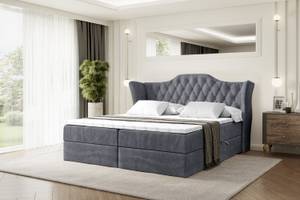 Boxspringbett VILA Steingrau - Breite: 140 cm - H4