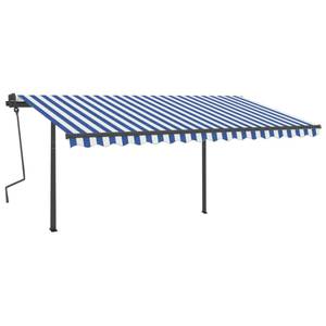 Auvent rétractable 3006678-2 Bleu - Blanc - 300 x 450 cm