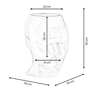 Krug Facettierter Frauenkopf Großes-Vase Grau - Glas - 50 x 55 x 39 cm