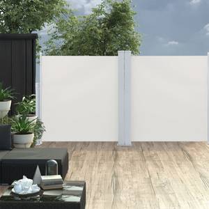 Ausziehbare Seitenmarkise Weiß - Textil - 600 x 120 x 1 cm