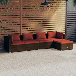 Garten-Lounge-Set (5-teilig) 3013632-9 Braun - Rot - Rotbraun