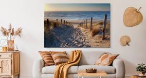 Leinwandbild Nordseestrand Strand Natur 70 x 50 x 50 cm