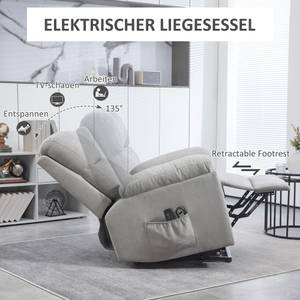 Sessel mit Aufstehhilfe 713-097V90LG Hellgrau