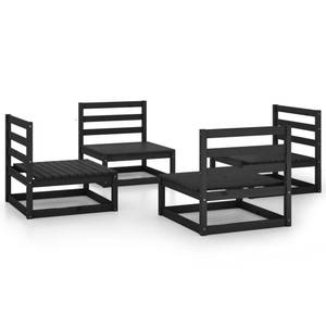 Garten-Lounge-Set (4-teilig) 3009867-1 Schwarz