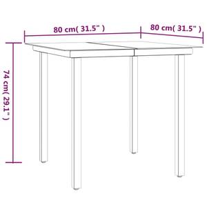 Garten Essgruppe 3029195-2 (5-teilig) Braun - Metall - Polyrattan - 80 x 74 x 80 cm