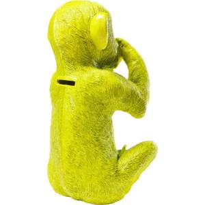 Tirelire Monkey Iwazaru citron Vert - Matière plastique - 23 x 35 x 24 cm