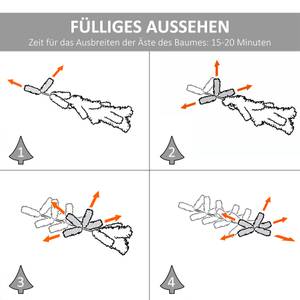 Künstlicher Weihnachtsbaum 830-123 Grün - Kunststoff - 75 x 150 x 75 cm