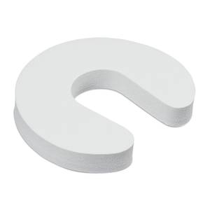 Lot de 40 bloque-portes Blanc - Matière plastique - 9 x 2 x 11 cm