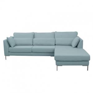 Canapé d'angle droit tissu vert - SCAVO Bleu - Bois manufacturé - 270 x 90 x 182 cm