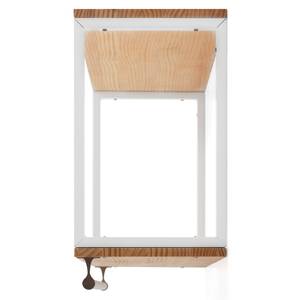 Étagère Portemanteau  30x120x55cm BL-NA Blanc - Bois massif - Bois/Imitation - 120 x 56 x 30 cm