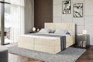 Boxspringbett IDRIKO Ecru - Breite: 160 cm - H3