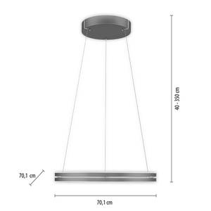 LED Pendellampe PURE-E-LOOP Grau - Metall - 70 x 350 x 70 cm