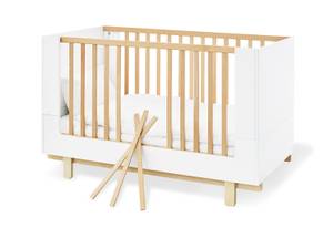 Lit de bébé évolutif Boks Blanc - Bois manufacturé - 78 x 91 x 144 cm