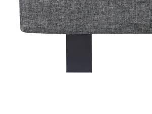 Lit double ALBI Noir - Gris - Largeur : 190 cm