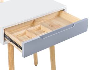 Schminktisch VESOUL 2-tlg Braun - Grau - Weiß - Holzwerkstoff - 60 x 137 x 40 cm