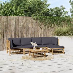 Garten-Lounge-Set 3028492-13 (6-teilig) Grau - Bambus - 69 x 65 x 69 cm