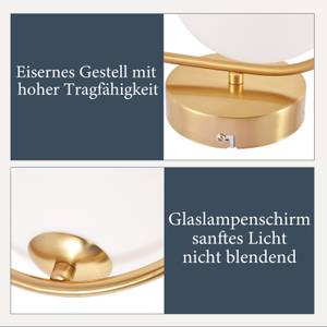 Wandleuchte Verve Gold - Metall - 22 x 32 x 10 cm