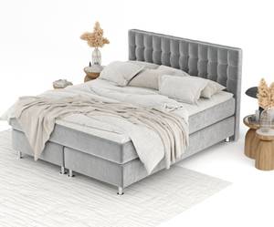 Boxspringbett Sorrento Grau - Breite: 200 cm