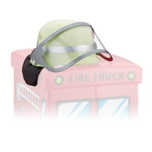 Feuerwehrhelm für Kinder Schwarz - Silber - Gelb - Kunststoff - Textil - 23 x 25 x 28 cm