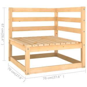 Gartenmöbel-Set (12-teilig) 3009725-2 Braun - Massivholz - Holzart/Dekor - 70 x 30 x 70 cm